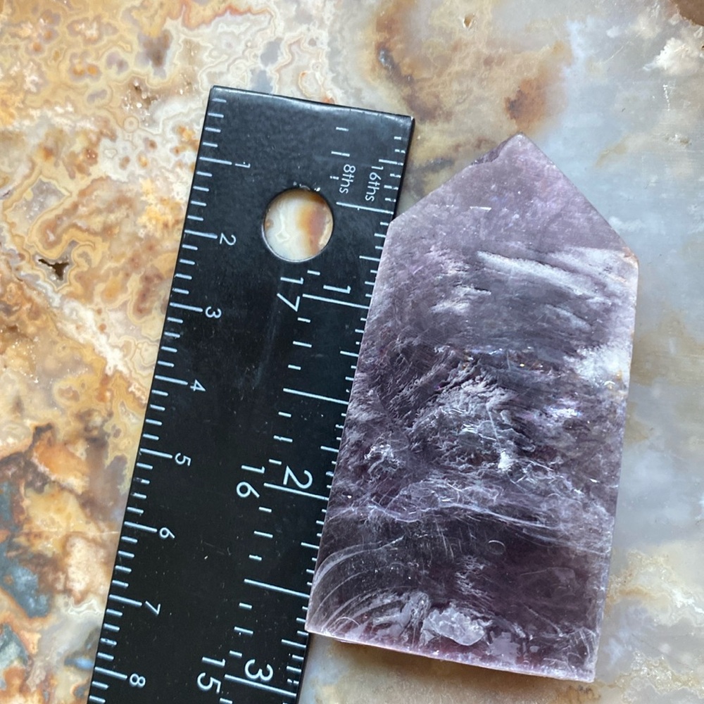 Pretty flashy purple purple mica lepidolite tower - Picture 3 of 3
